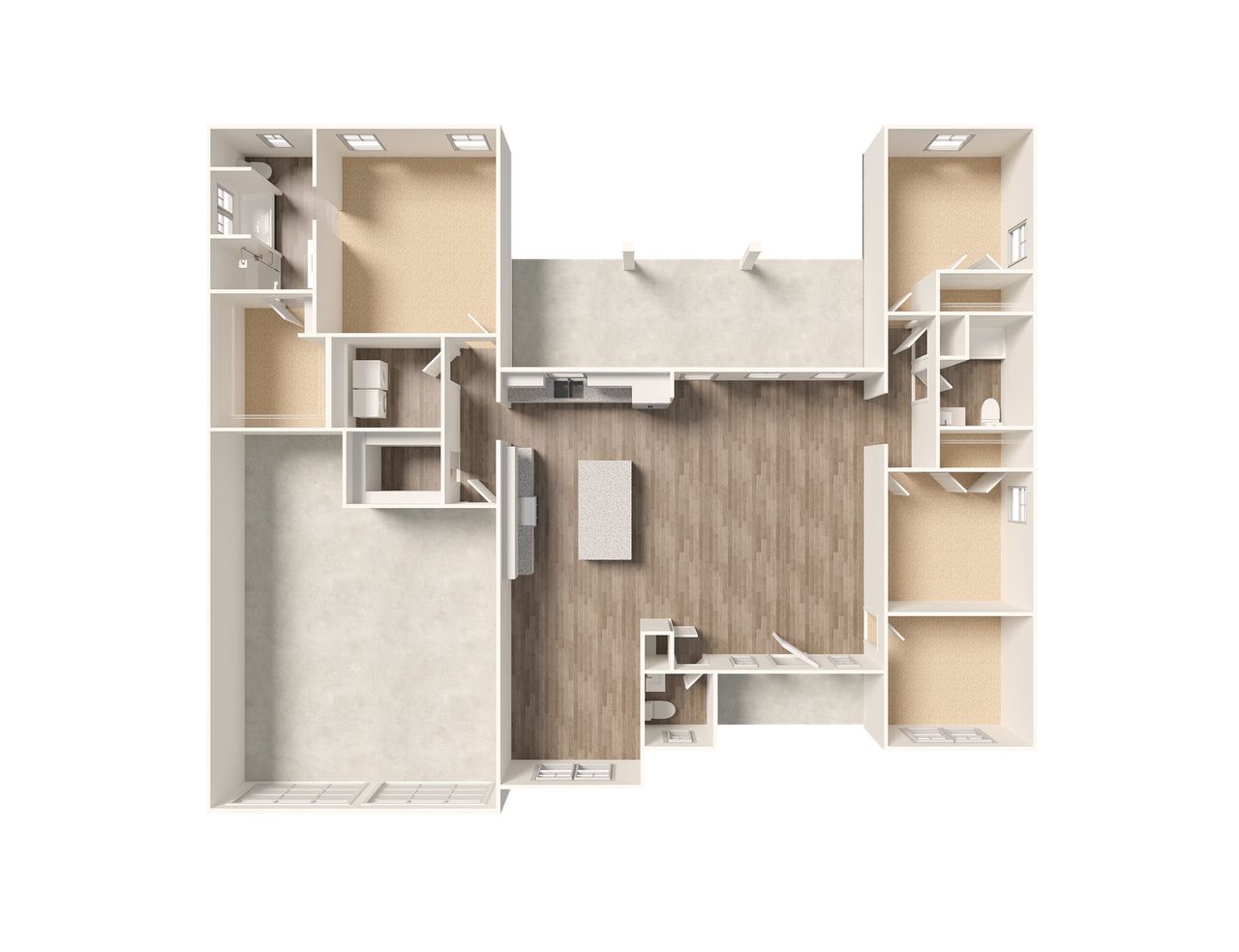 2D floor plan layout for the Pierce by Foundation Home Builders LLC in Northwyck Drive, Pikeville, NC (Image 2).