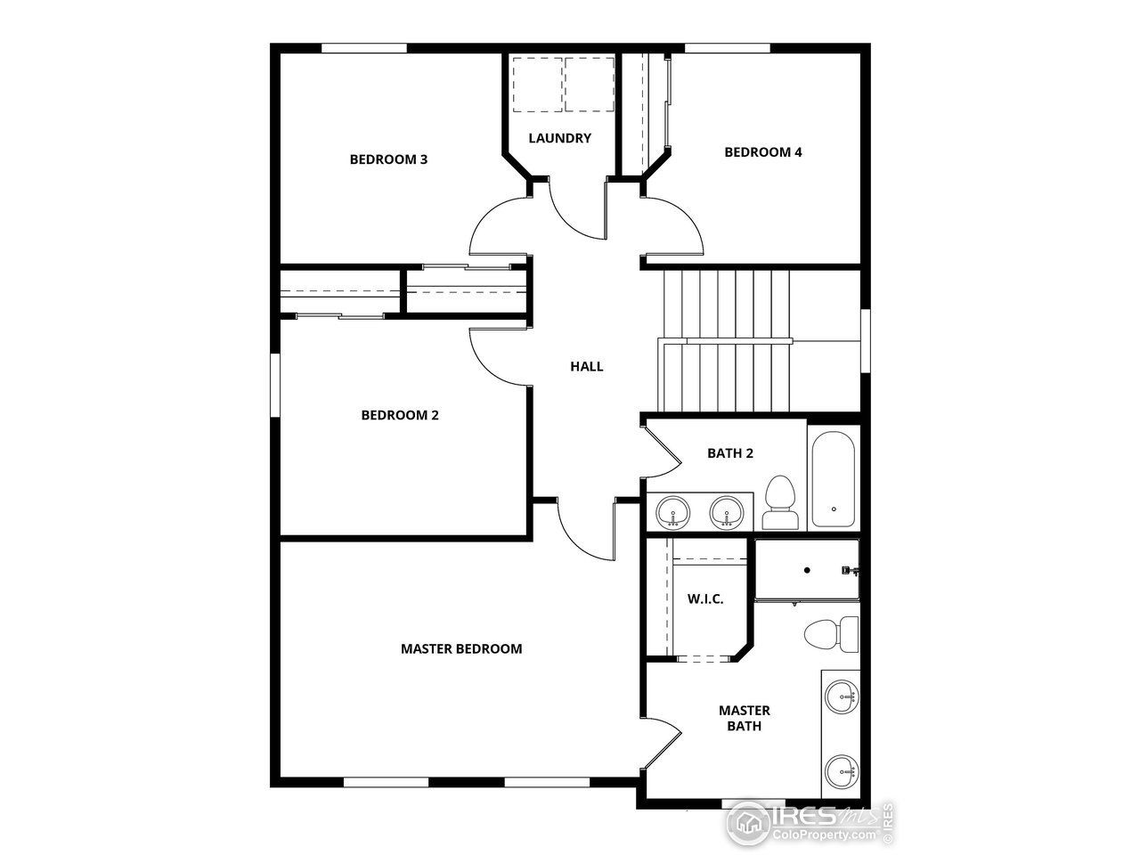 2D floor plan layout of this home in Farmstead, Berthoud, CO (Image 2).