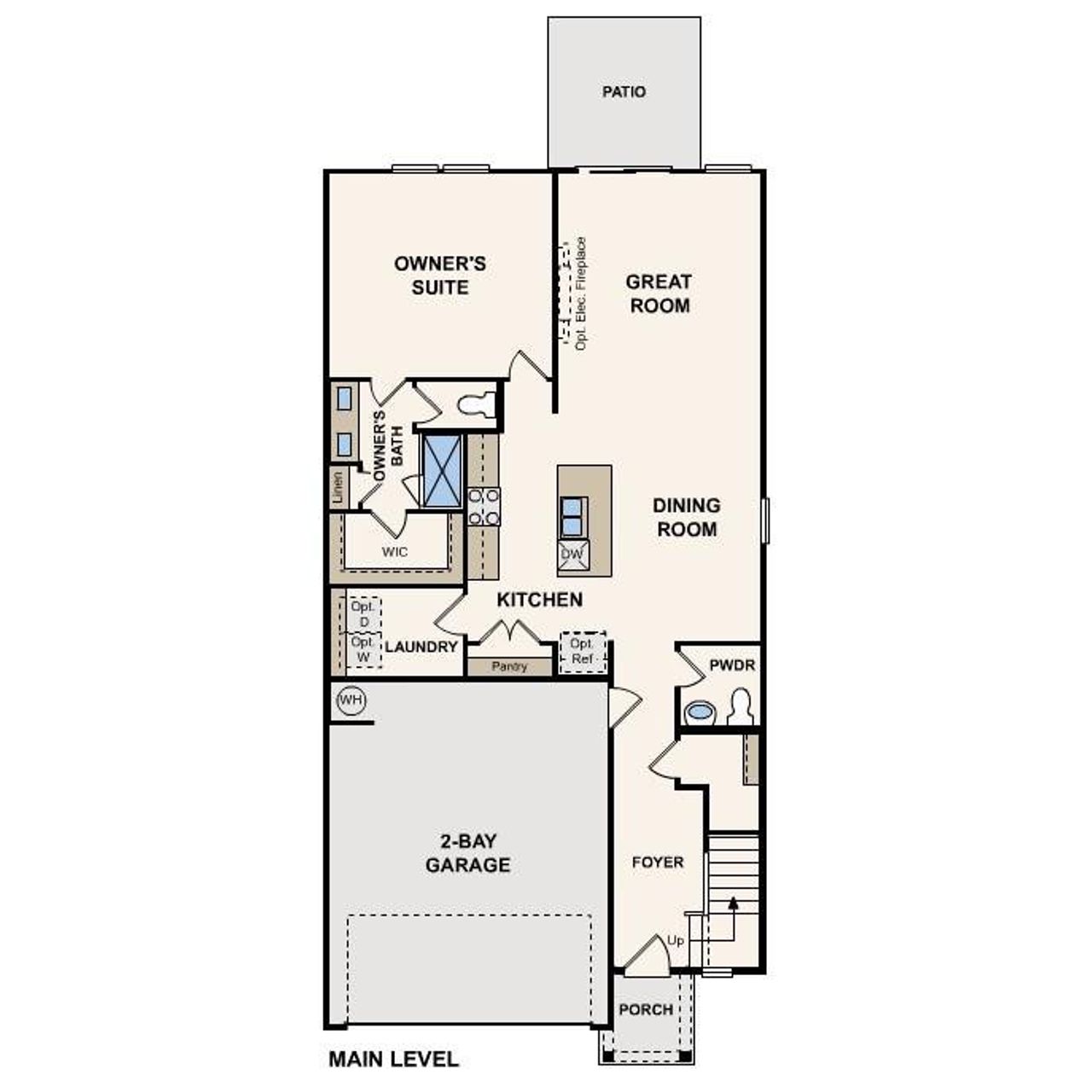 2D floor plan layout of this home in Meadow Creek Village, Locust, NC (Image 2).