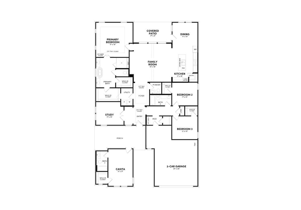 2D floor plan layout of this home in Elyson, Katy, TX (Image 2). 2D floor plan layout of this home in Elyson, Katy, TX (Image 2).