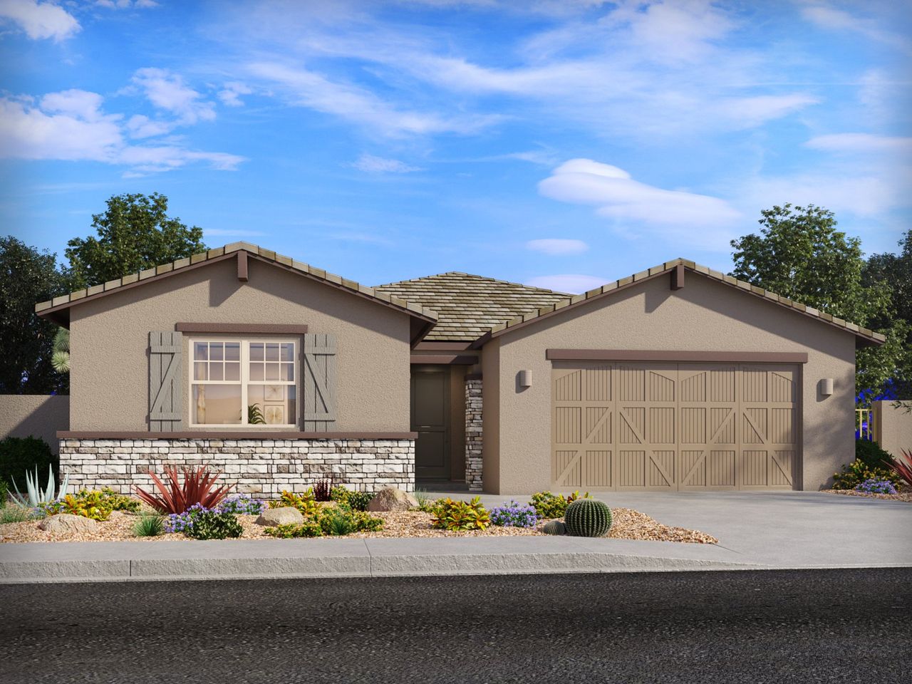 Representative exterior photo of a completed home built from the Obsidian by Meritage Homes in Summit at Rocking K, Vail, AZ (Image 2).