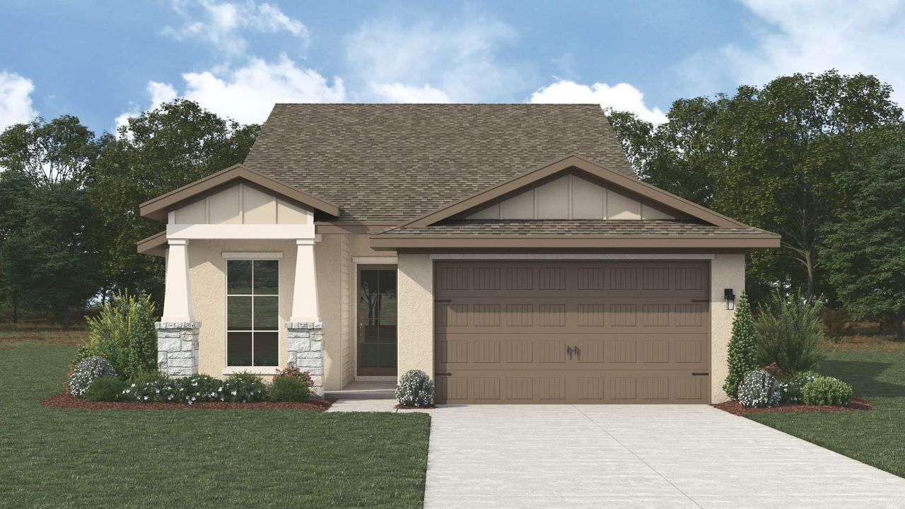 Representative exterior photo of a completed home built from the Greystone by Sitterle Homes in Nolte Farms, Seguin, TX (Image 2).