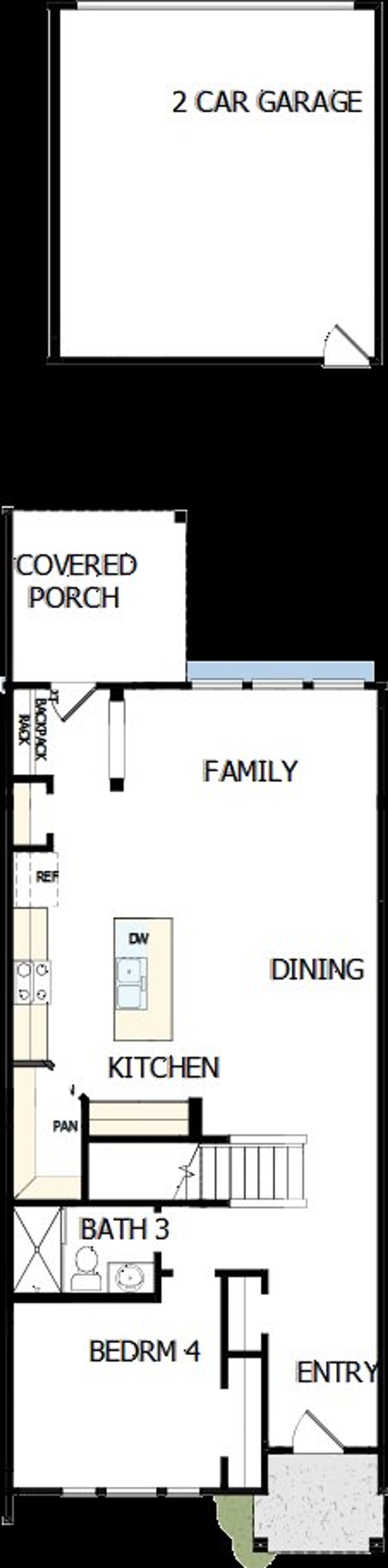 2D floor plan layout of this home in North Creek Village - Townhomes, Huntersville, NC (Image 2). 2D floor plan layout of this home in North Creek Village - Townhomes, Huntersville, NC (Image 2).