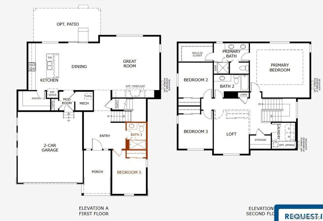 2D floor plan layout of this home in Cherry Meadows, Brighton, CO (Image 2).
