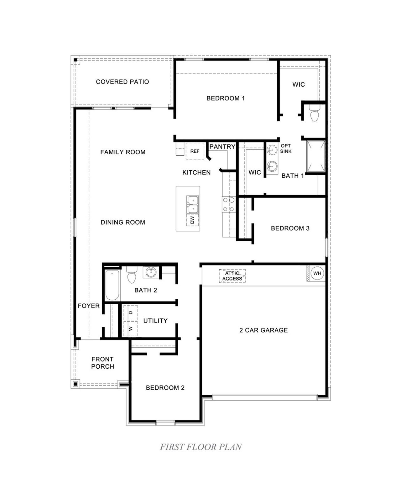 2D floor plan layout of this home in Kokomo, Rockport, TX (Image 2).