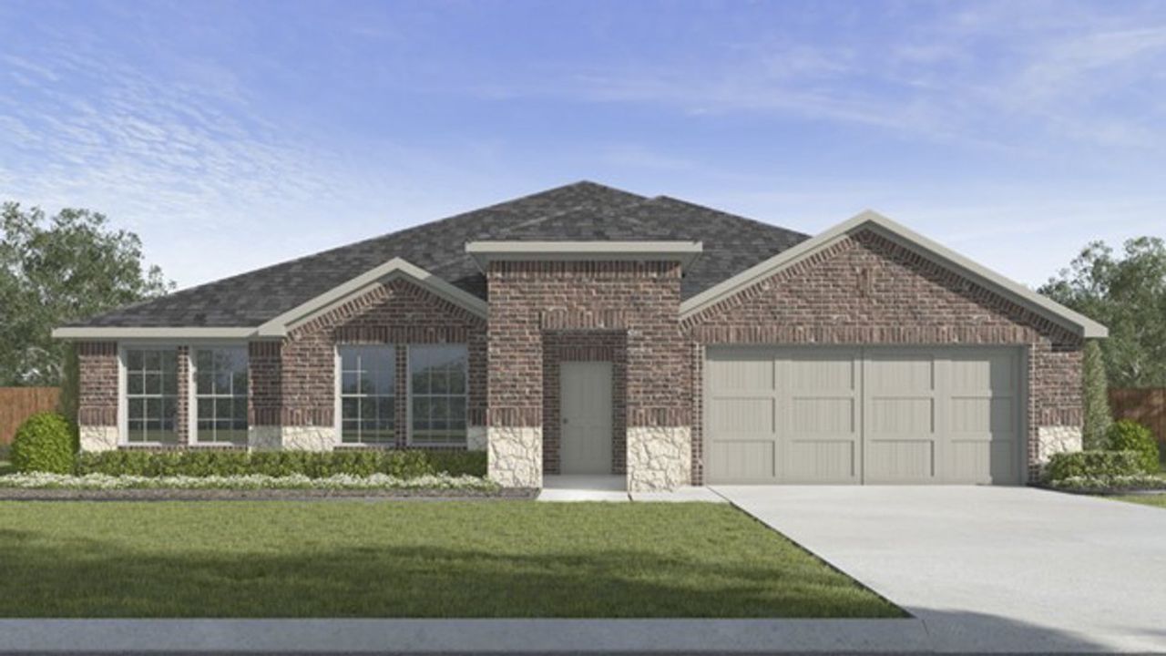 Representative exterior photo of a completed home built from the Ithaca by D.R. Horton in Silverado, Aubrey, TX (Image 2).