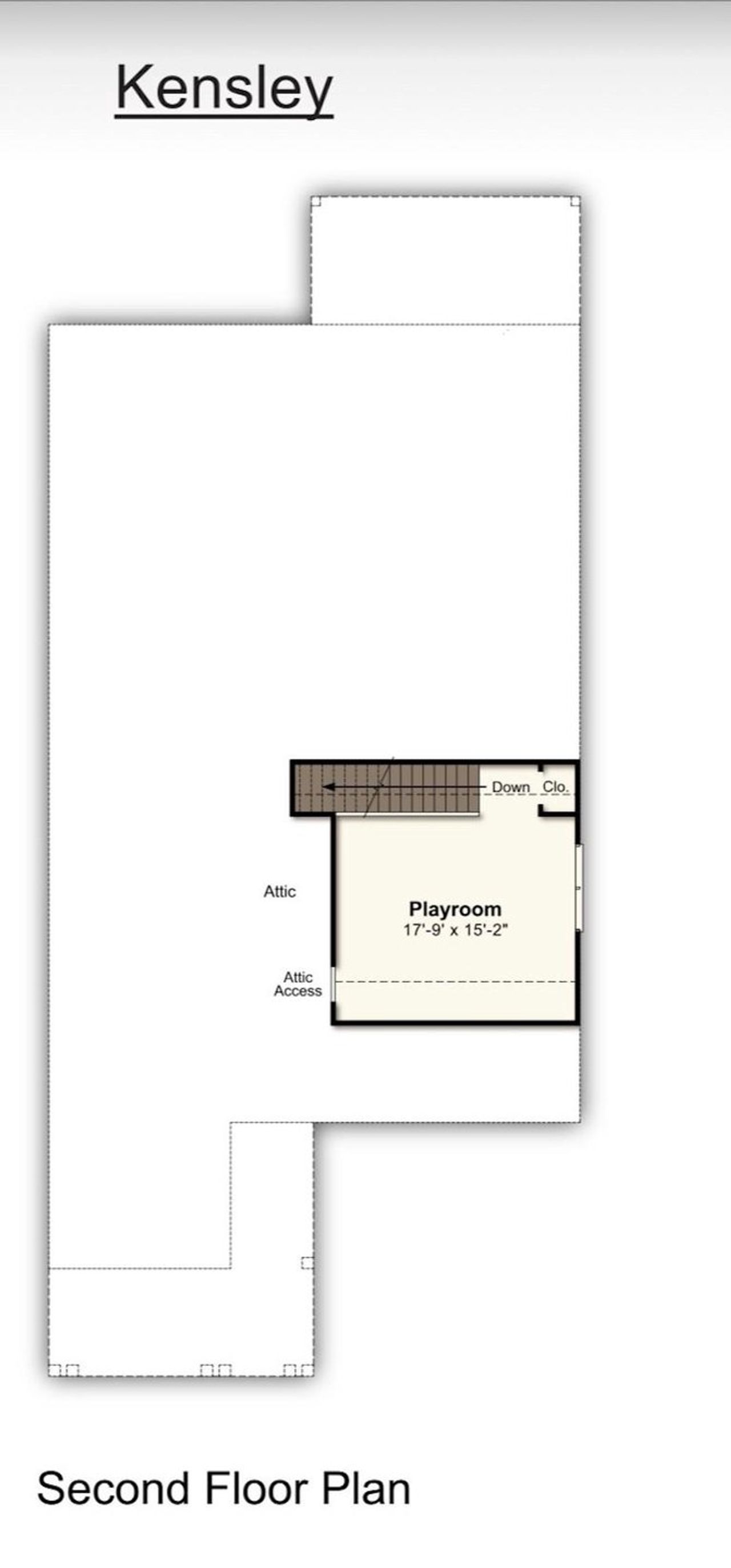 2D floor plan layout of this home in White Oak 55+, Arlington, TN (Image 2).