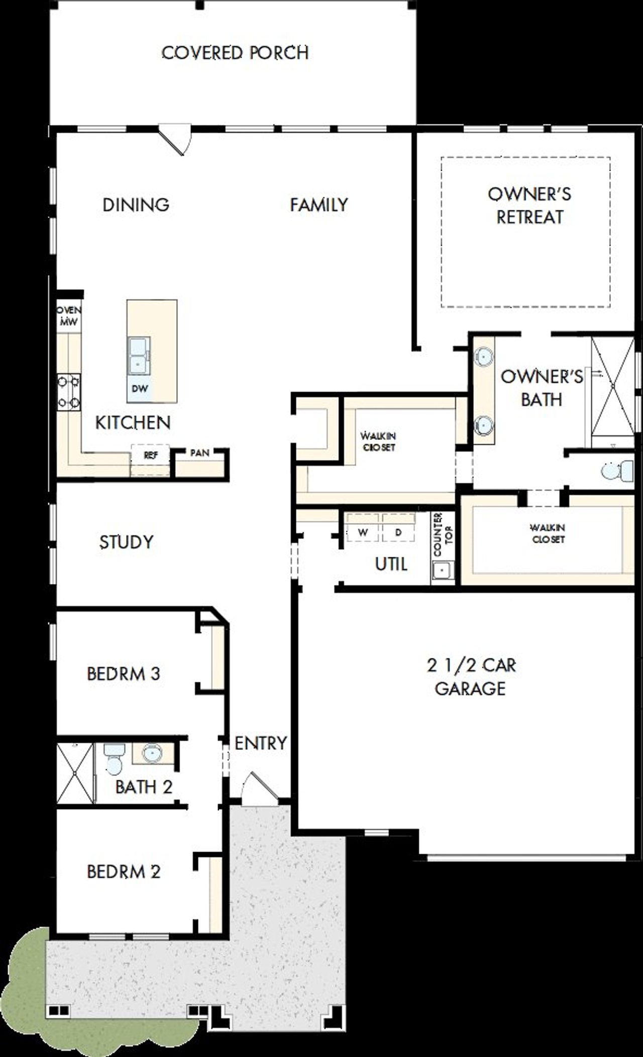 2D floor plan layout of this home in Whitley Preserve – Enclave Collection, Mint Hill, NC (Image 2). 2D floor plan layout of this home in Whitley Preserve – Enclave Collection, Mint Hill, NC (Image 2).
