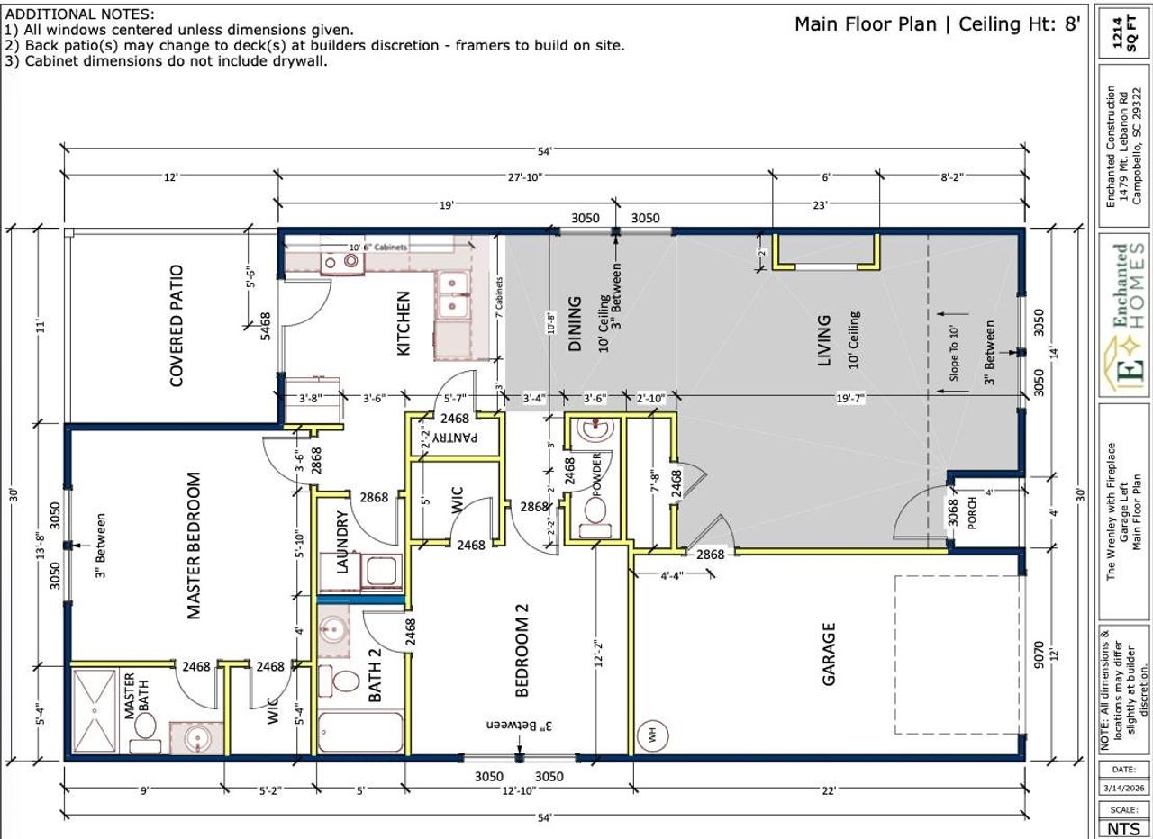 2D floor plan layout of this home in Cleveland Meadows, Spartanburg, SC (Image 2). 2D floor plan layout of this home in Cleveland Meadows, Spartanburg, SC (Image 2).