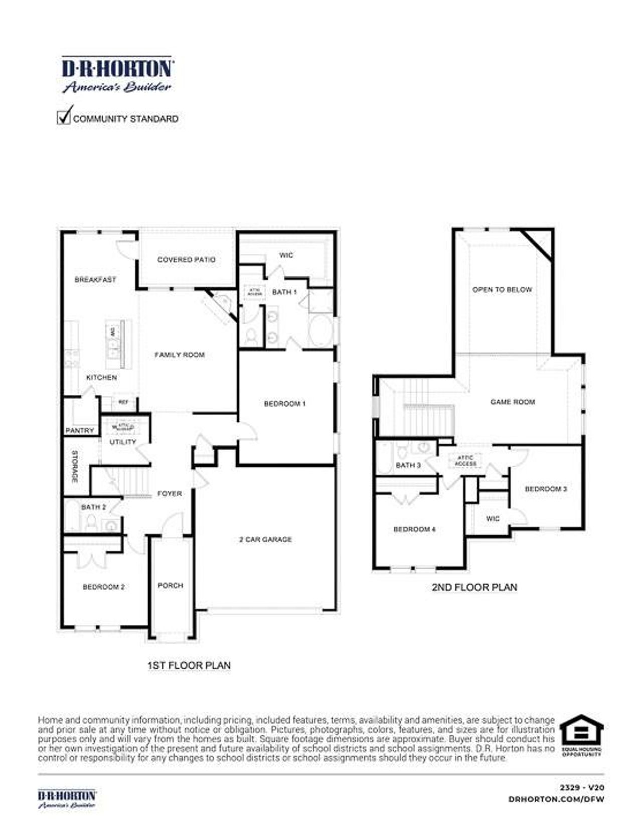 2D floor plan layout of this home in Madera, Royse City, TX (Image 2).