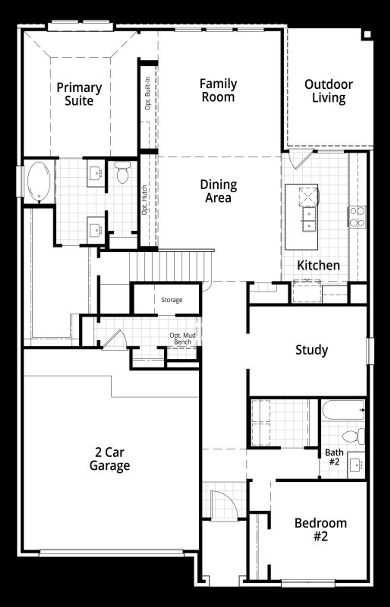 Image 2 representing the Rodin Plan by Highland Homes in La Cima: 50ft. lots, San Marcos, TX.