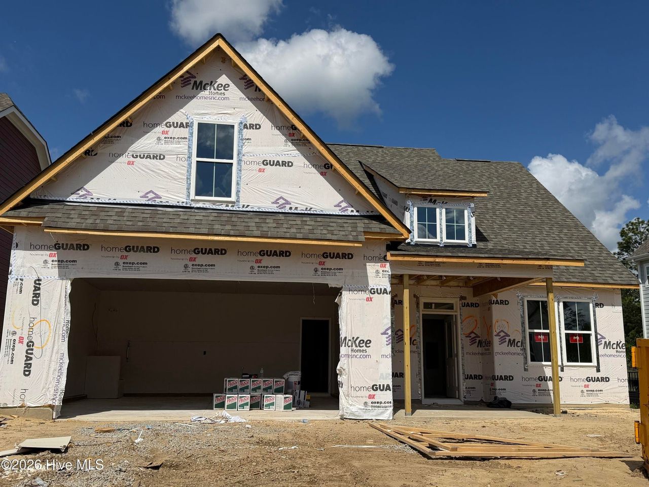 In-progress construction of a new home in Legacy Lakes, Aberdeen, NC (Image 2).
