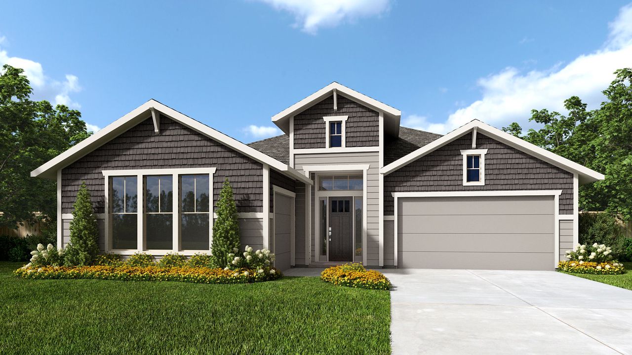 Representative exterior photo of a completed home built from the 2844MC by MasterCraft Builder Group in Madeira, St. Augustine, FL (Image 2). Representative exterior photo of a completed home built from the 2844MC by MasterCraft Builder Group in Madeira, St. Augustine, FL (Image 2).