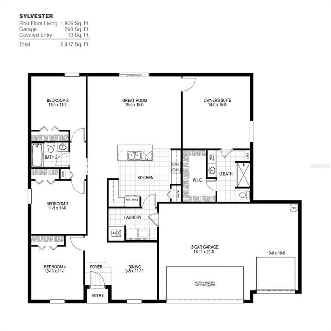 2D floor plan layout of this home in , Palm Coast, FL (Image 2). 2D floor plan layout of this home in , Palm Coast, FL (Image 2).