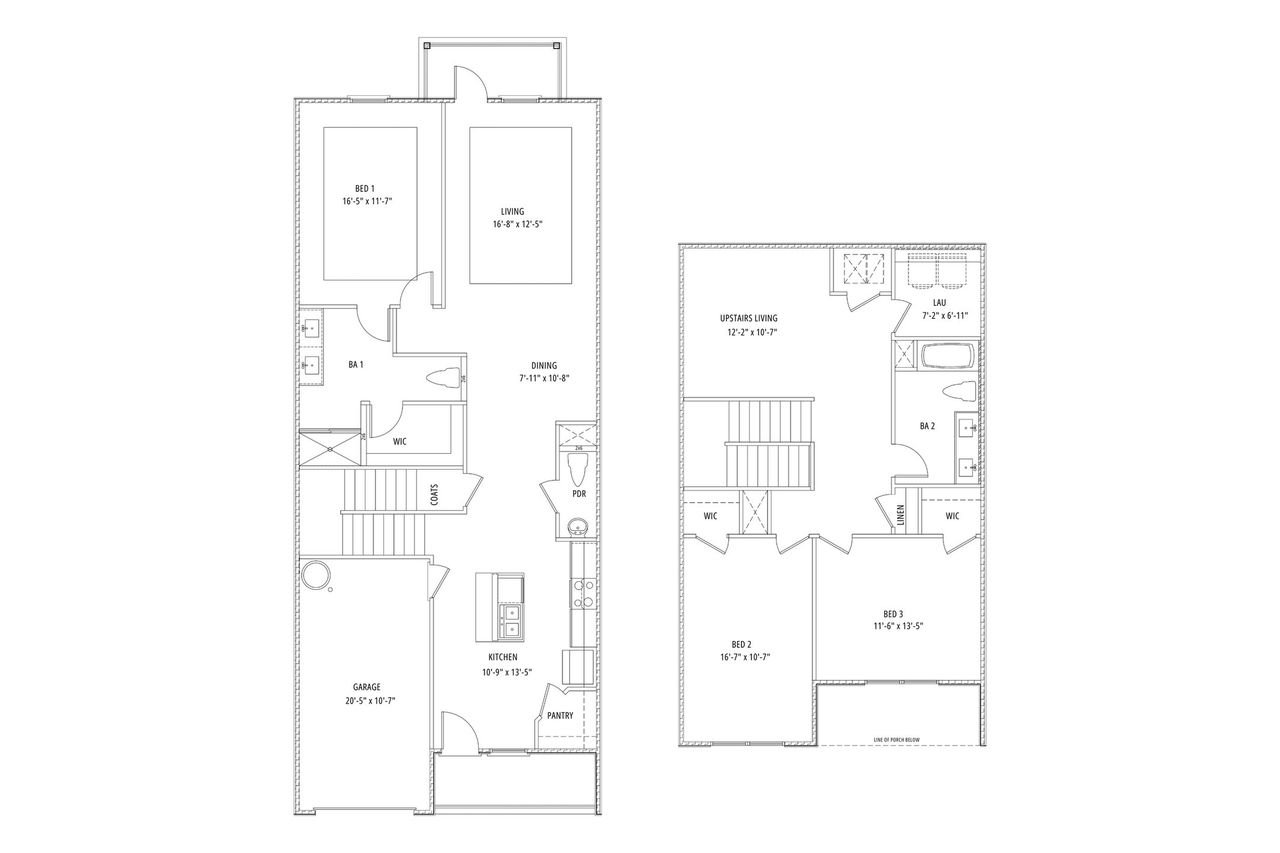 2D floor plan layout of this home in Fallschase, Tallahassee, FL (Image 2).