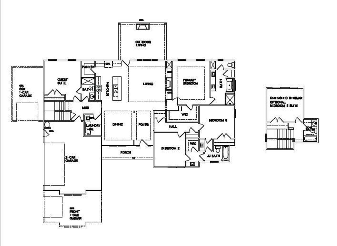 2D floor plan layout of this home in , Statham, GA (Image 2).