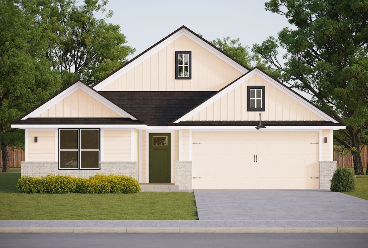 Representative exterior photo of a completed home built from the The Robin by RED GABLE HOMES in The Gables At Tioga, Tioga, TX (Image 2).