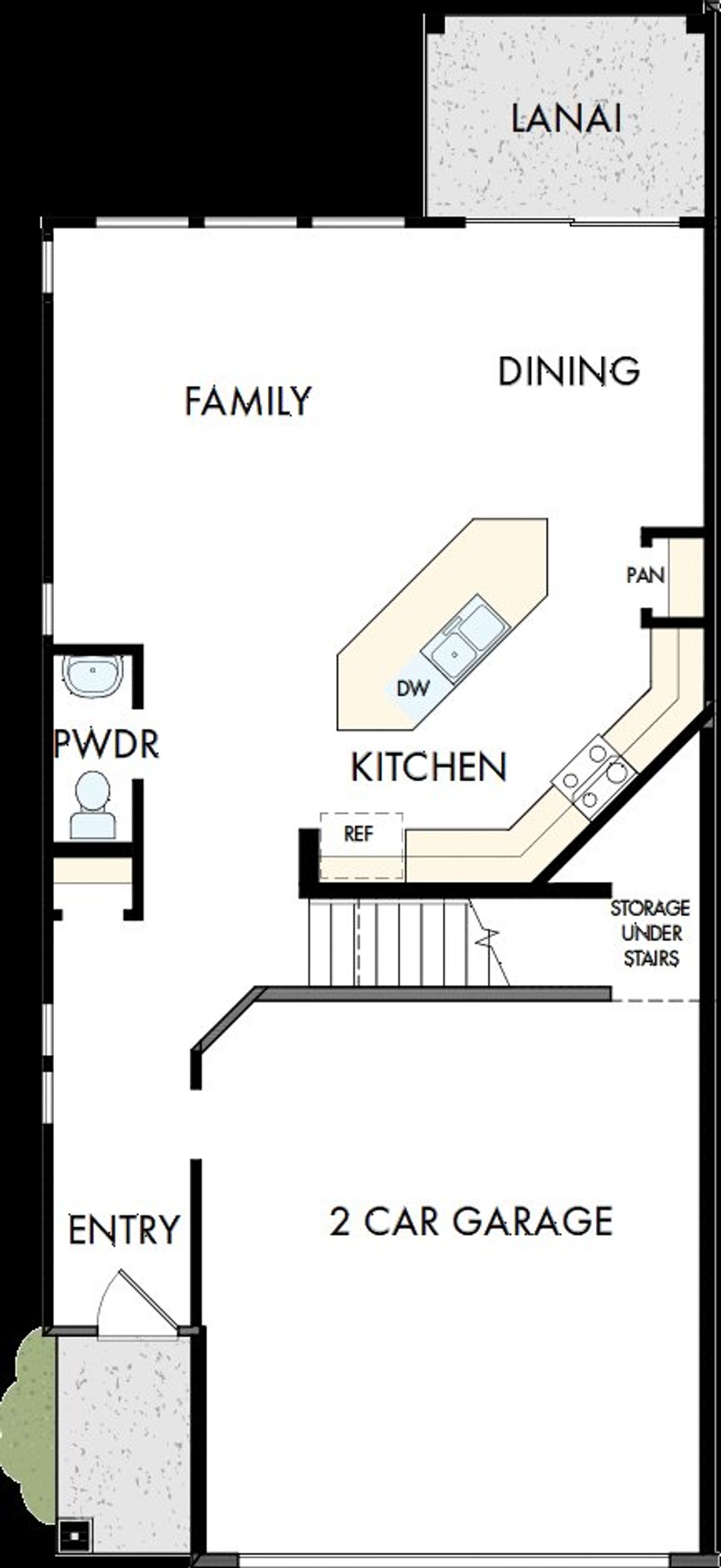 2D floor plan layout of this home in Kettering at eTown - Traditional Collection, Jacksonville, FL (Image 2).