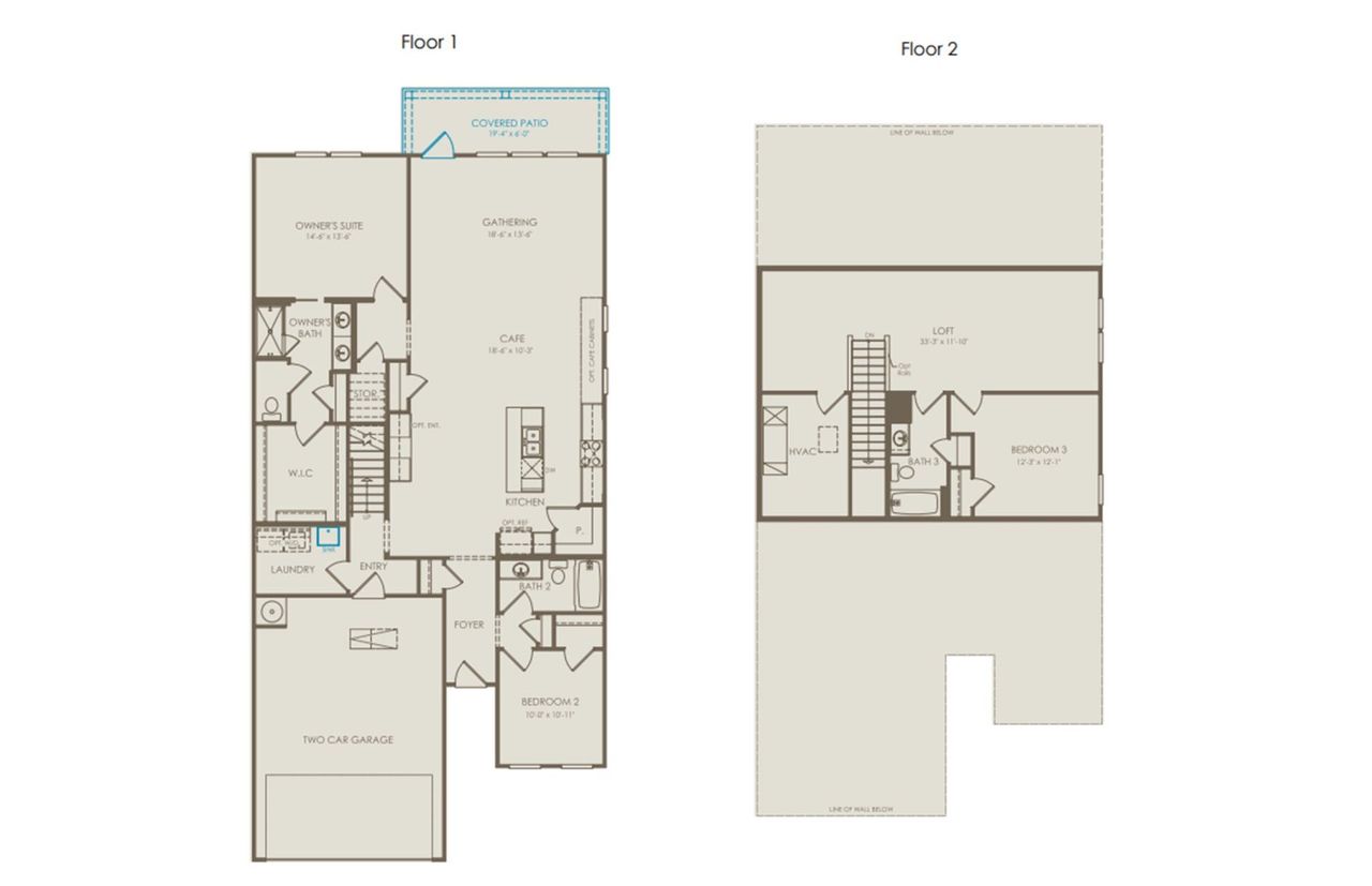 2D floor plan layout of this home in Bradshaw Farms Reserve, Mount Juliet, TN (Image 2).