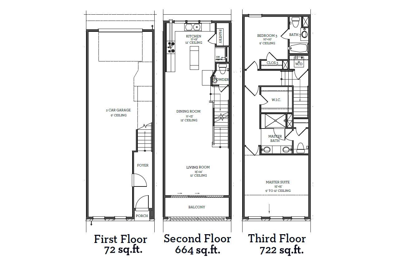 2D floor plan layout of this home in Kolbe Farms, Houston, TX (Image 2).