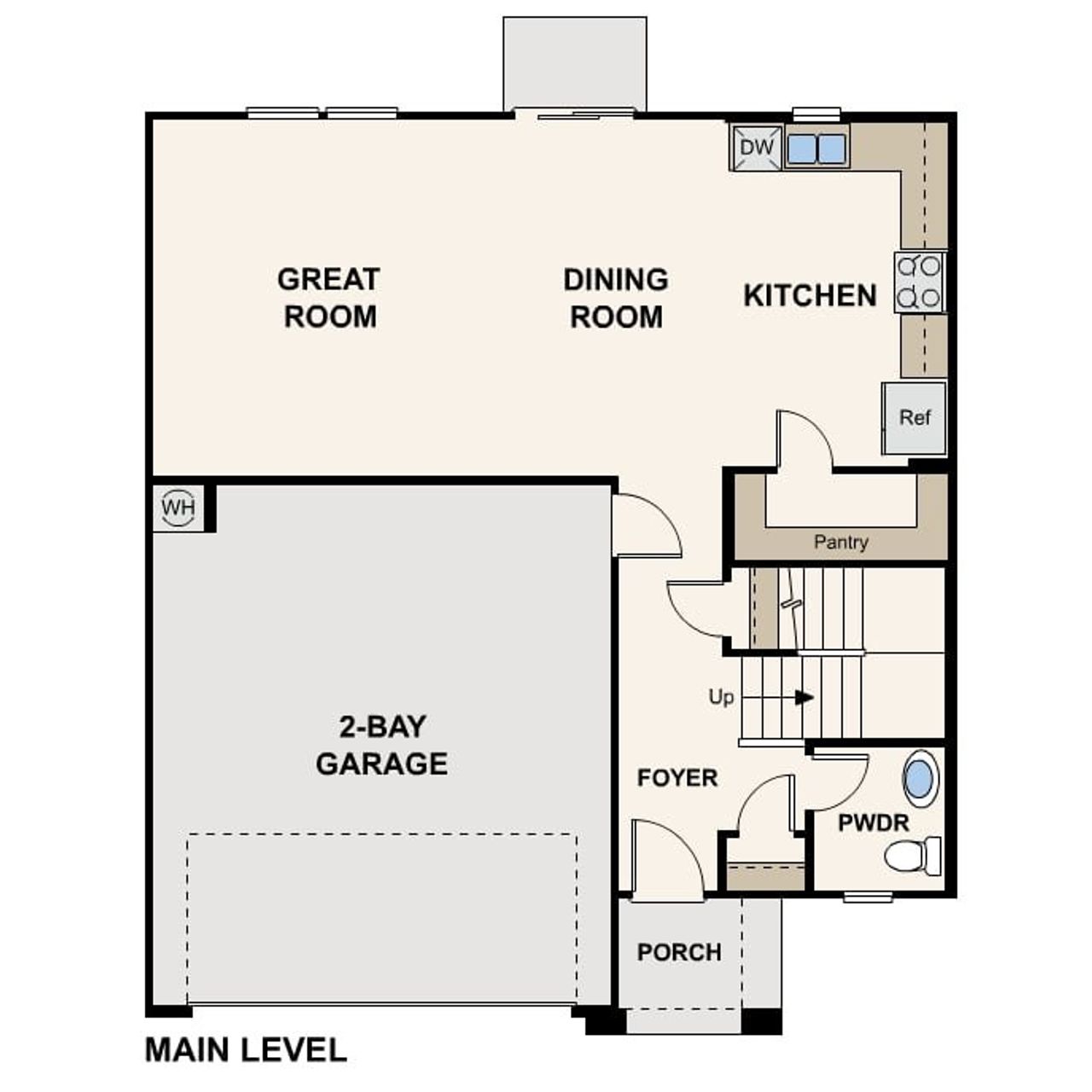 2D floor plan layout of this home in Western Crossings, Florence, AZ (Image 2).