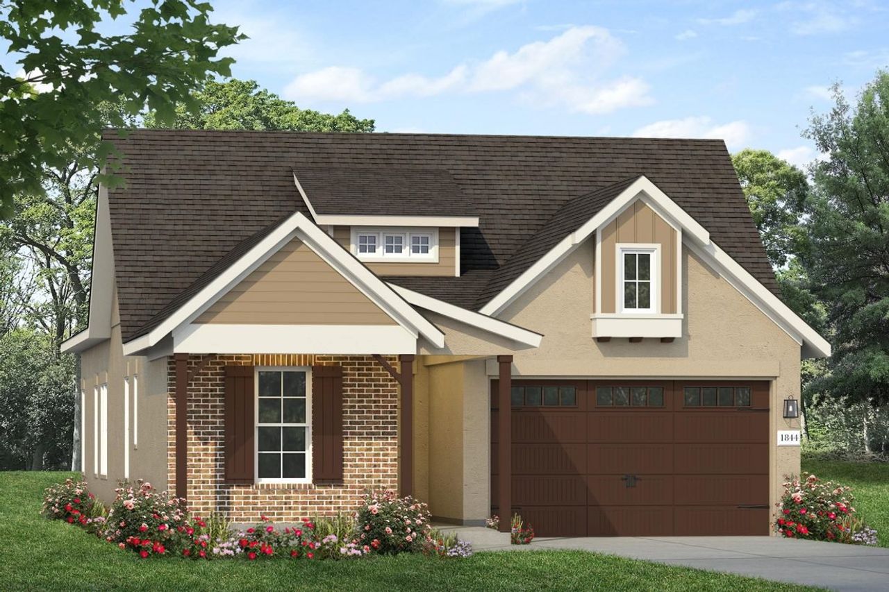 Representative exterior photo of a completed home built from the Cross Creek 1844 by Brohn Homes in Cross Creek, Cedar Park, TX (Image 2).