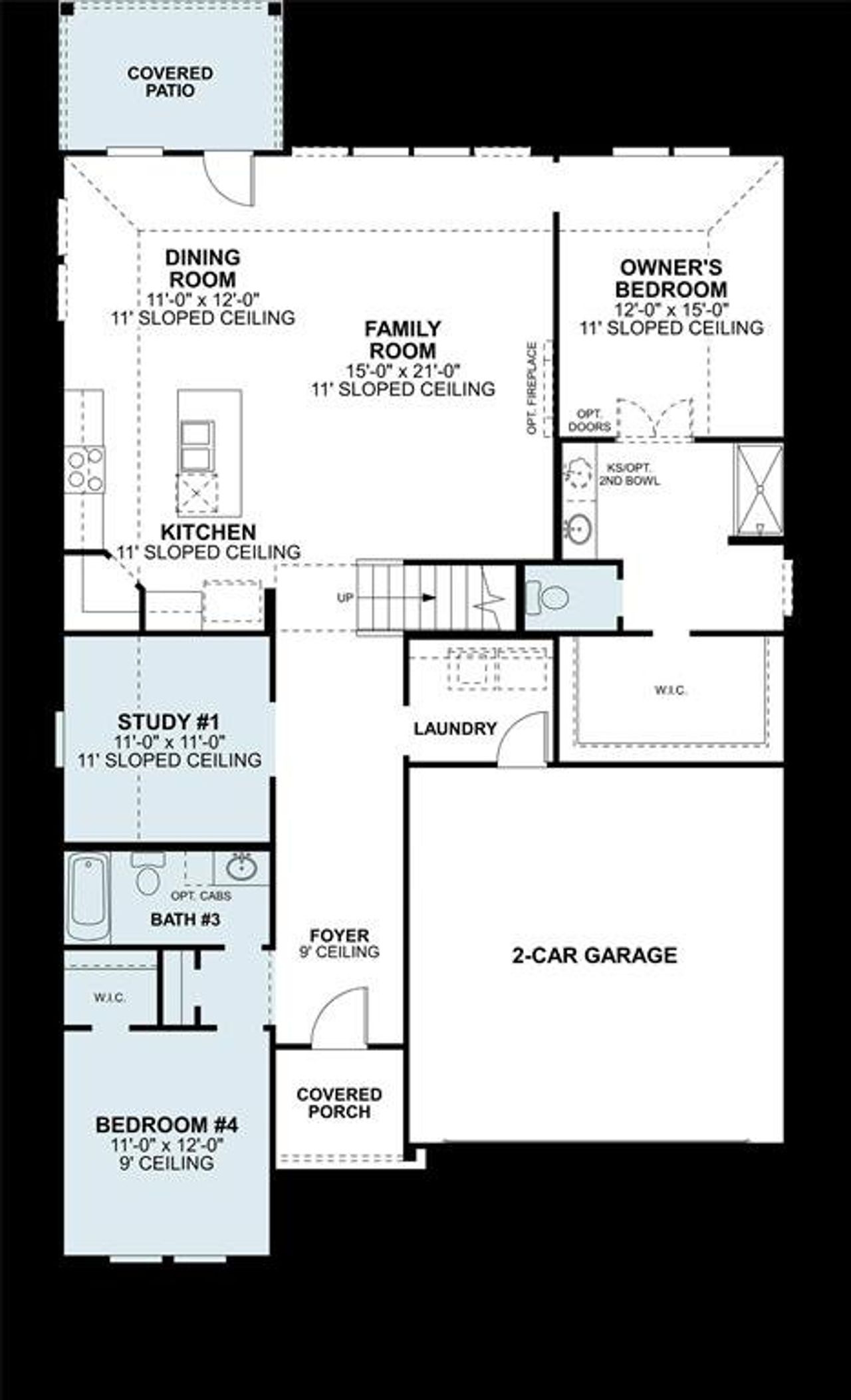 2D floor plan layout of this home in Hunters Ridge, Crowley, TX (Image 2). 2D floor plan layout of this home in Hunters Ridge, Crowley, TX (Image 2).