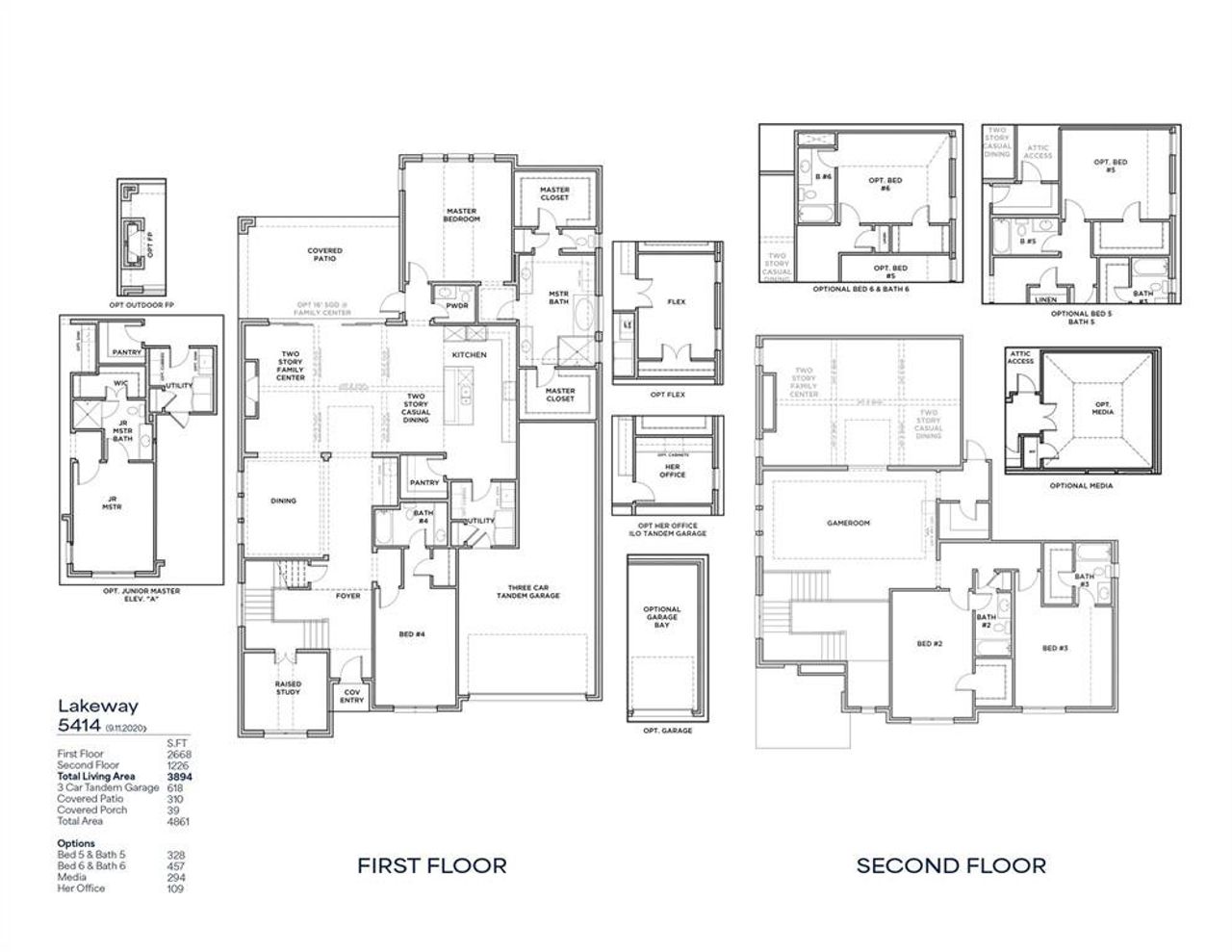 2D floor plan layout of this home in , Prosper, TX (Image 2).