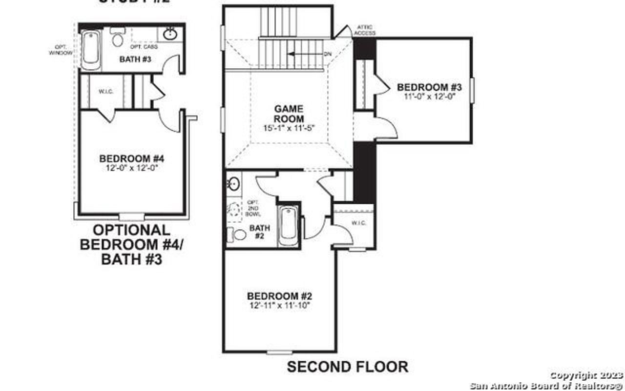 2D floor plan layout of this home in Chaparral Ranch, Floresville, TX (Image 2).