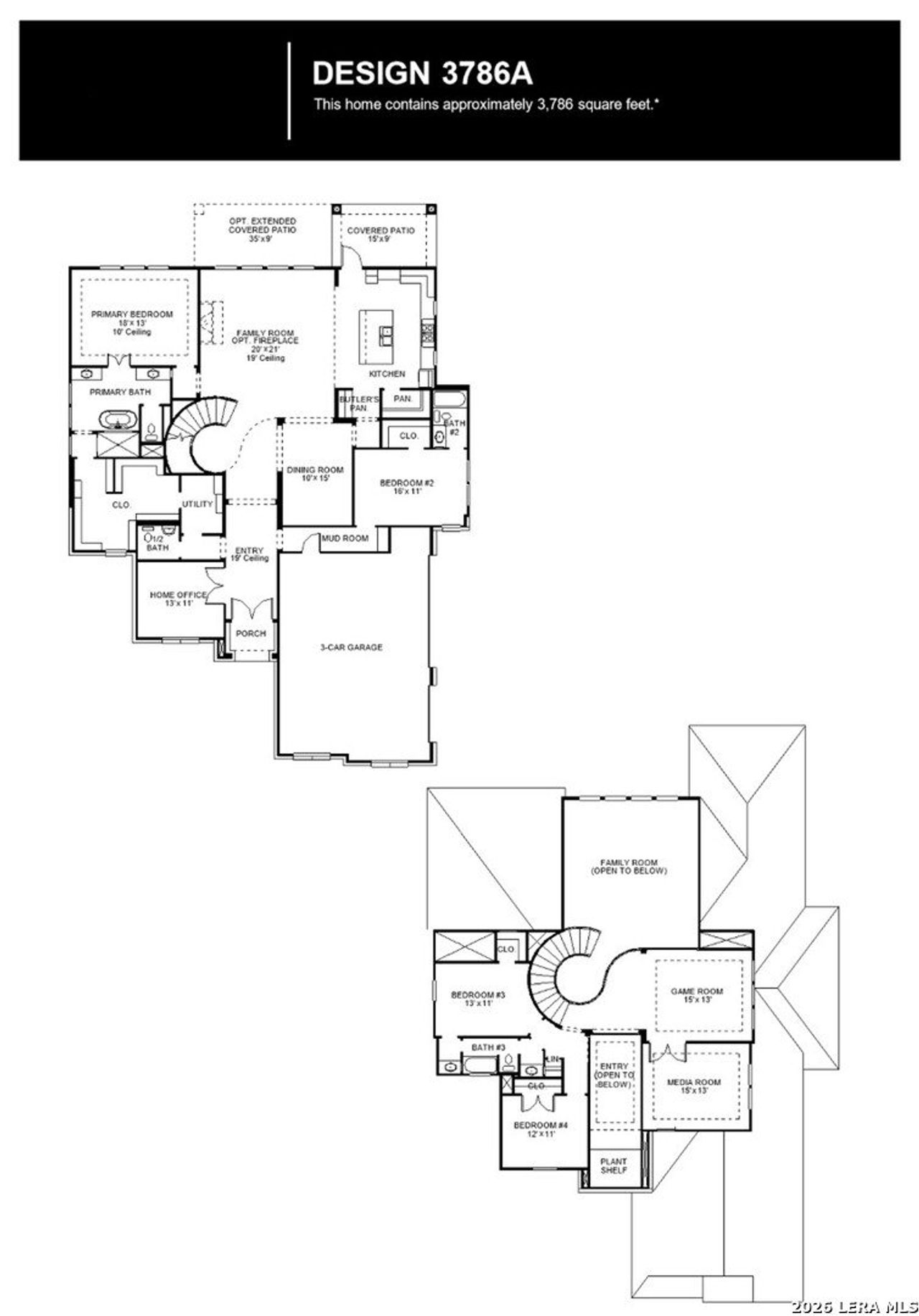 2D floor plan layout of this home in Megan's Landing, Castroville, TX (Image 2). 2D floor plan layout of this home in Megan's Landing, Castroville, TX (Image 2).