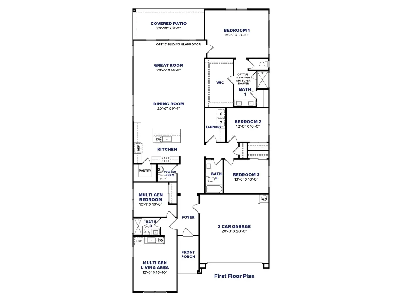 2D floor plan layout of this home in Westpark, Buckeye, AZ (Image 2). 2D floor plan layout of this home in Westpark, Buckeye, AZ (Image 2).