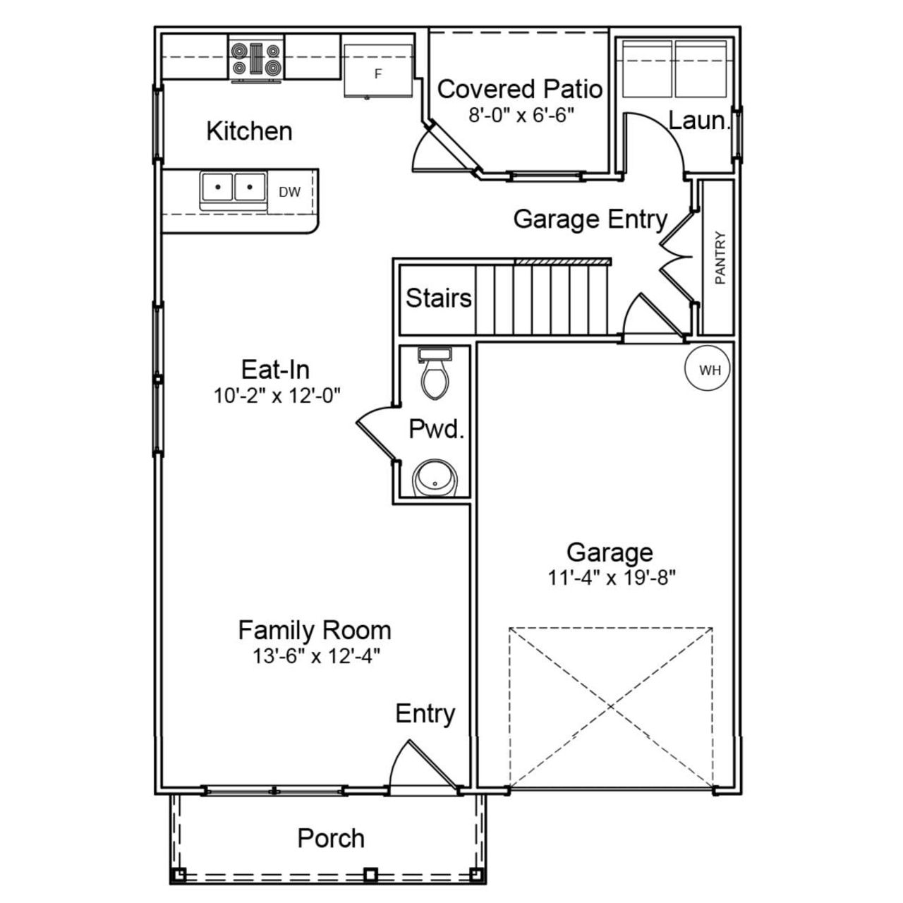 2D floor plan layout of this home in Mayfair Village, Spartanburg, SC (Image 2).