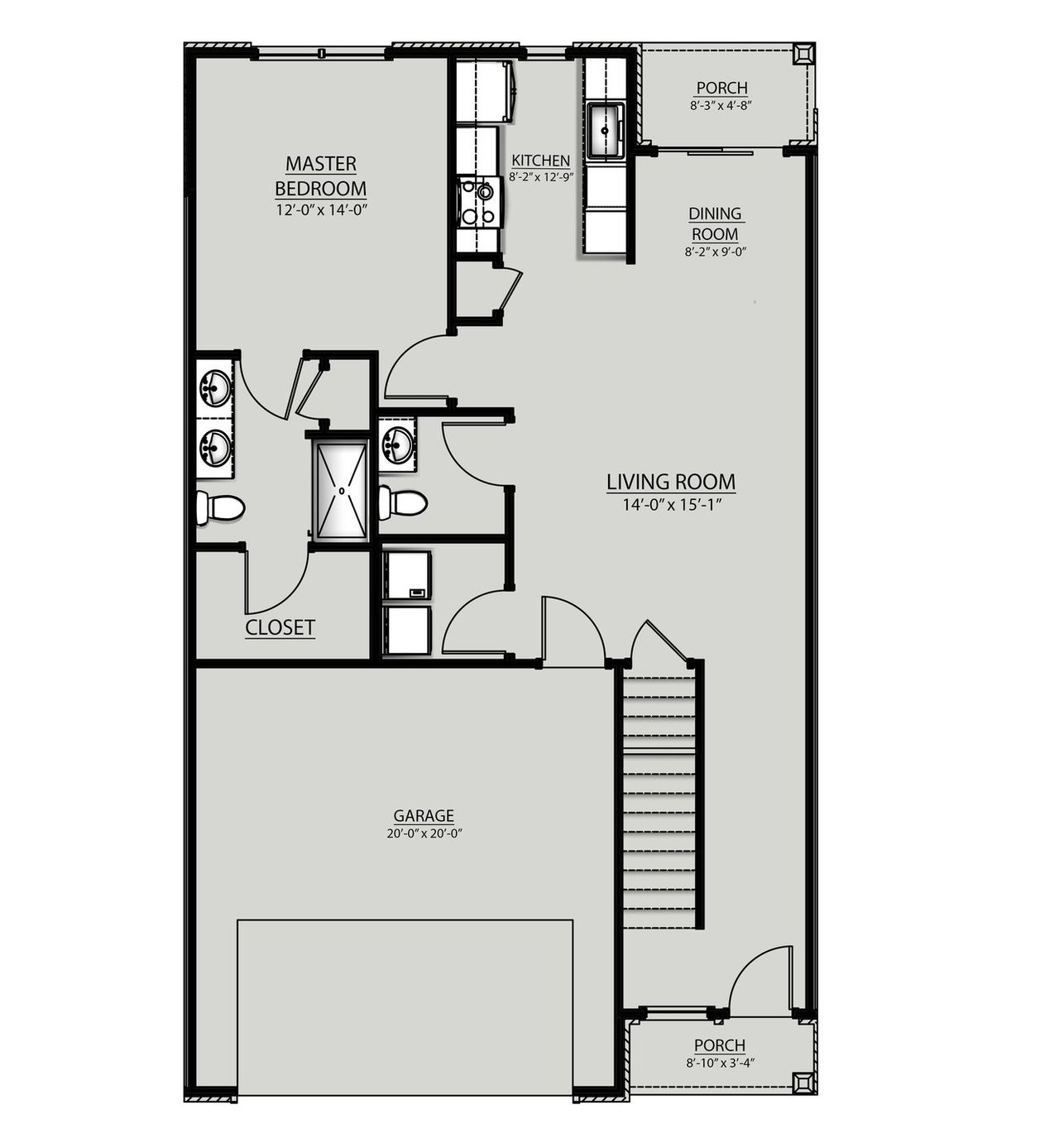 2D floor plan layout for the Lincoln by DSLD Homes in Saddlebrook, Murfreesboro, TN (Image 2). 2D floor plan layout for the Lincoln by DSLD Homes in Saddlebrook, Murfreesboro, TN (Image 2).