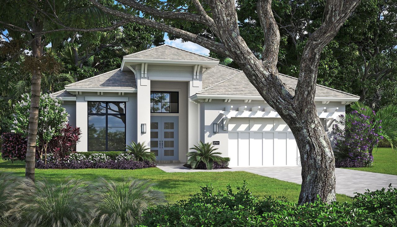 Representative exterior photo of a completed home built from the Cerulean Grande by GHO Homes in Seaglass, Vero Beach, FL (Image 2).