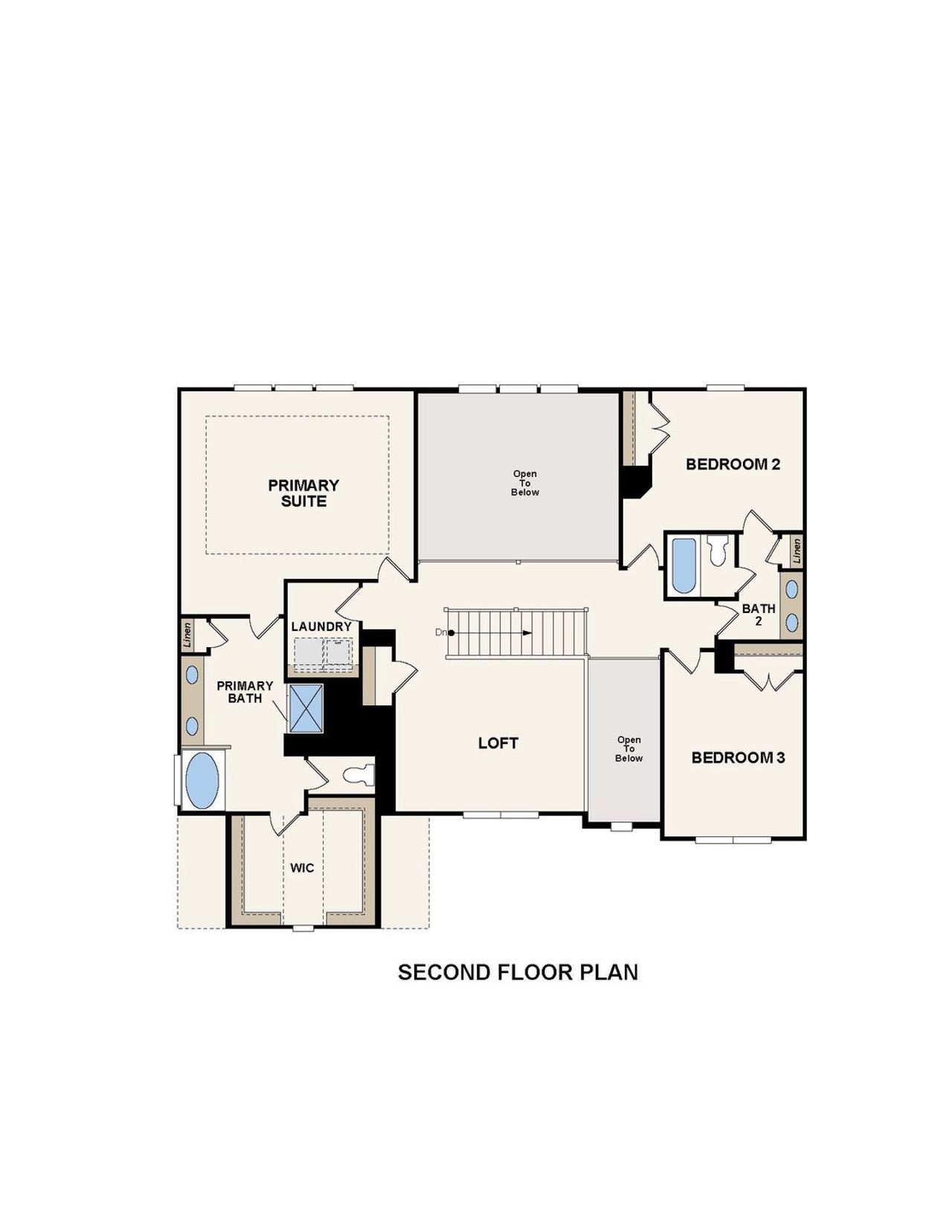 2D floor plan layout of this home in Oakhurst Manor, McDonough, GA (Image 2).
