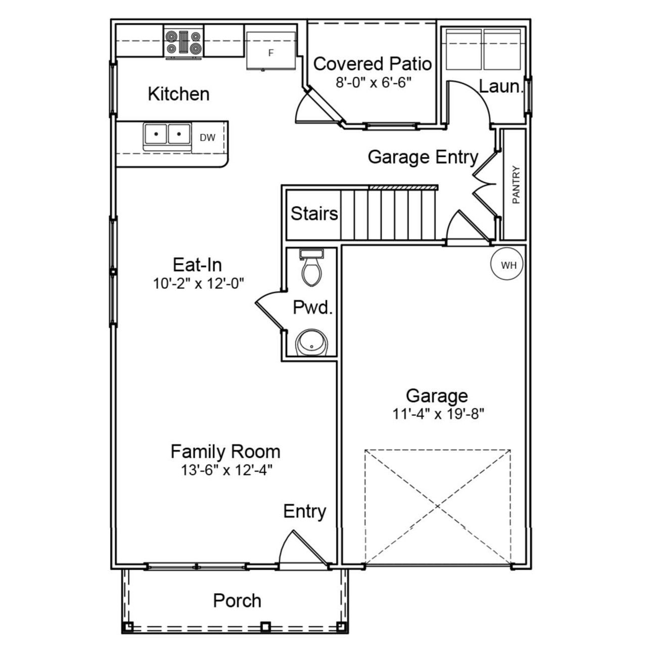 2D floor plan layout of this home in Richmond Hill, Inman, SC (Image 2).