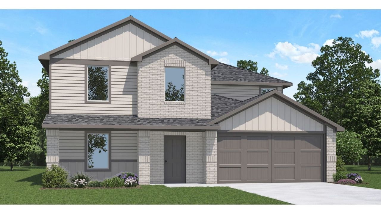 Representative exterior photo of a completed home built from the Plan by D.R. Horton in Watermark, Alvin, TX (Image 2).