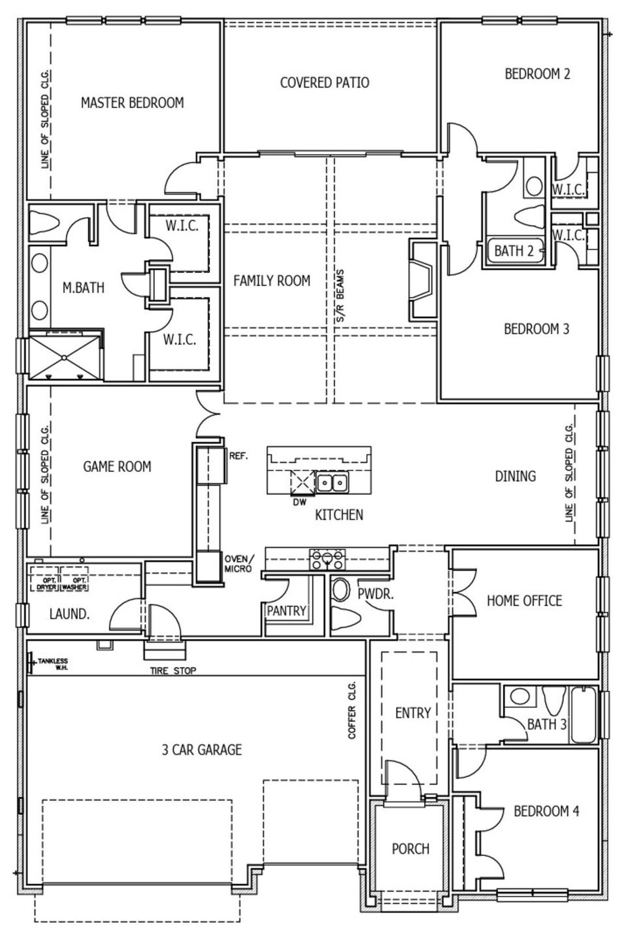 2D floor plan layout of this home in Prominence, San Antonio, TX (Image 2).