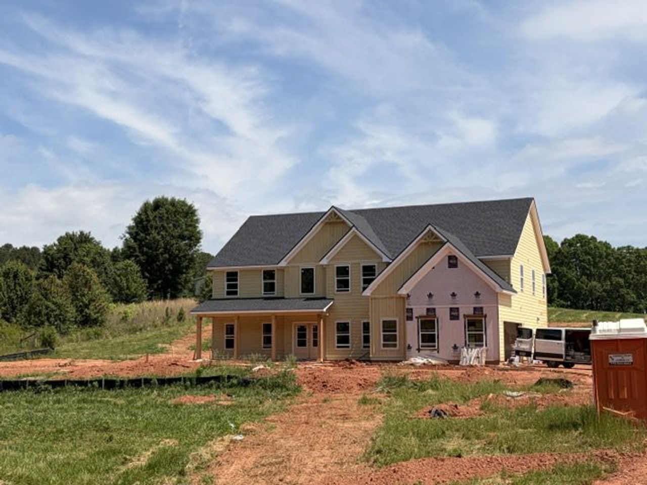 In-progress construction of a new home in Blackwelder Bluff, Bowdon, GA (Image 2).