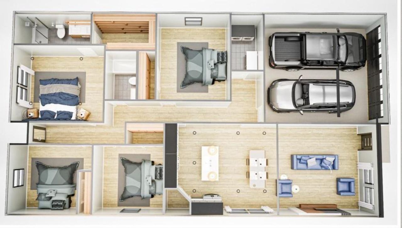 2D floor plan layout of this home in , Dallas, TX (Image 2).