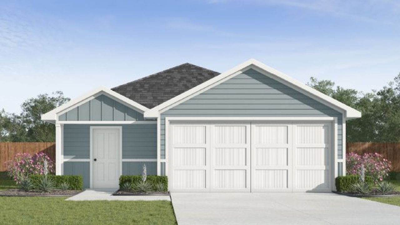 Representative exterior photo of a completed home built from the Caprock by D.R. Horton in Waldron Estates, Corpus Christi, TX (Image 2).