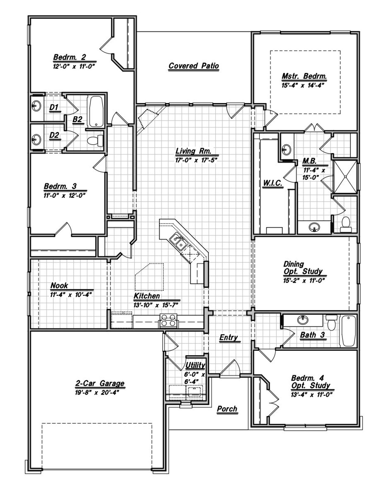 2D floor plan layout for the Carrizo by Bellaire Homes in Annabelle Ranch, San Antonio, TX (Image 2). 2D floor plan layout for the Carrizo by Bellaire Homes in Annabelle Ranch, San Antonio, TX (Image 2).