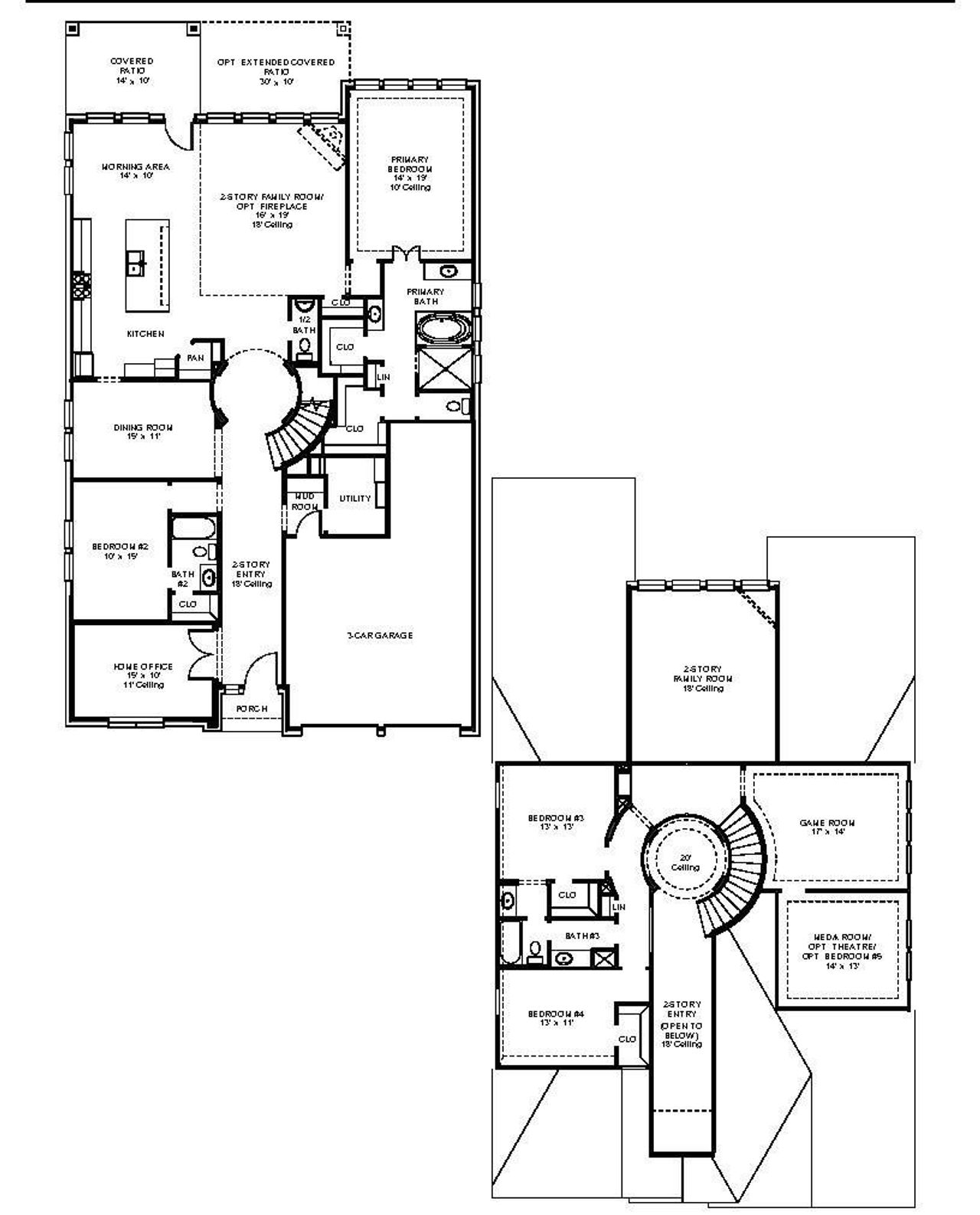 2D floor plan layout of this home in Cross Creek West, Fulshear, TX (Image 2). 2D floor plan layout of this home in Cross Creek West, Fulshear, TX (Image 2).