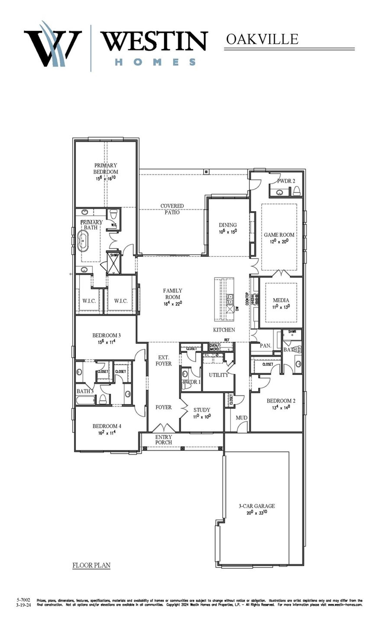 2D floor plan layout of this home in ARTAVIA® - 65' Art Collection, Conroe, TX (Image 2). 2D floor plan layout of this home in ARTAVIA® - 65' Art Collection, Conroe, TX (Image 2).