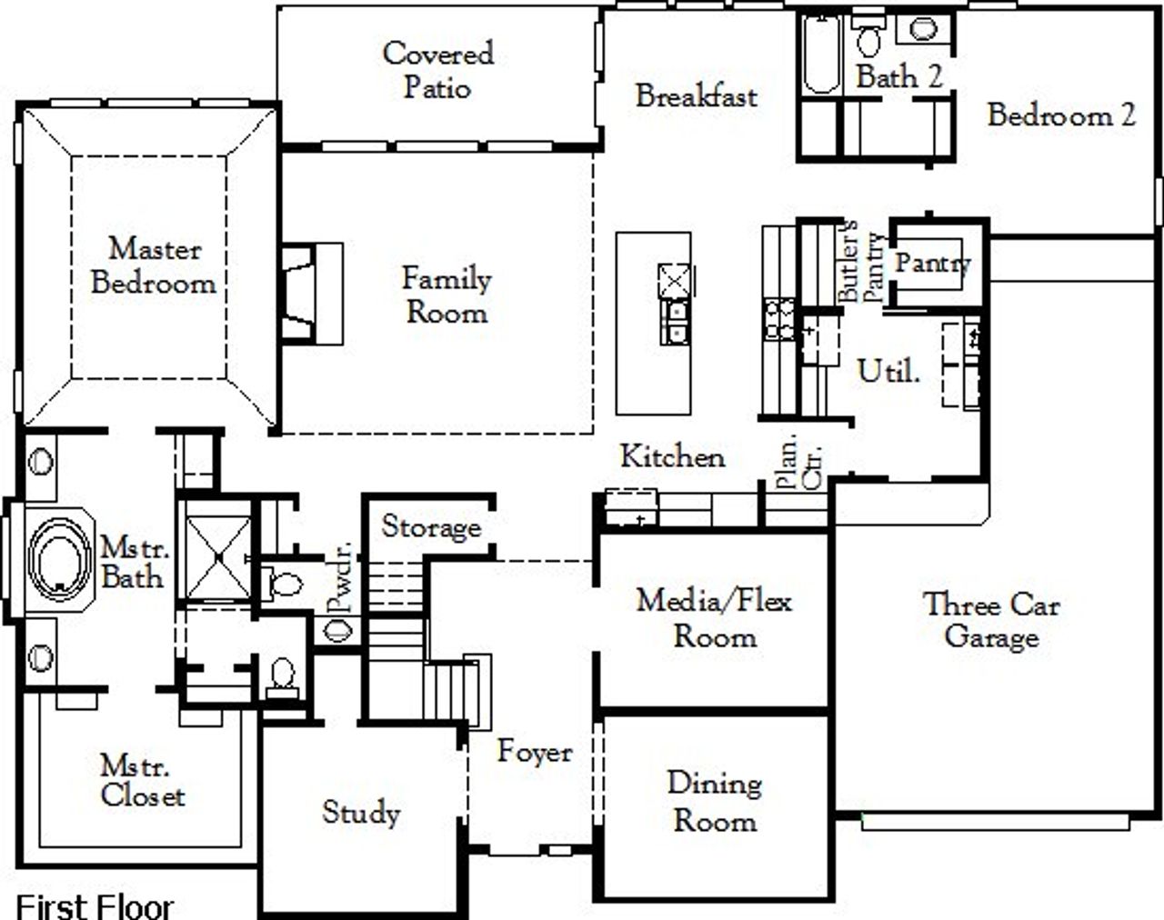 2D floor plan layout of this home in Lariat 80', Liberty Hill, TX (Image 2). 2D floor plan layout of this home in Lariat 80', Liberty Hill, TX (Image 2).