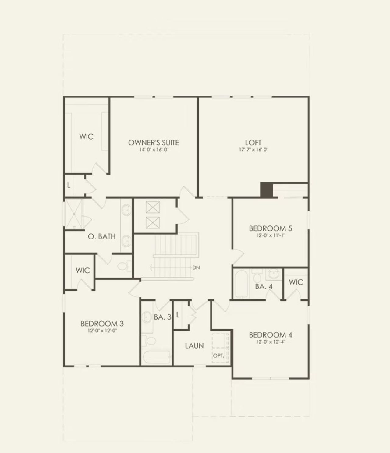 2D floor plan layout of this home in Caldera, Spring Hill, FL (Image 2).