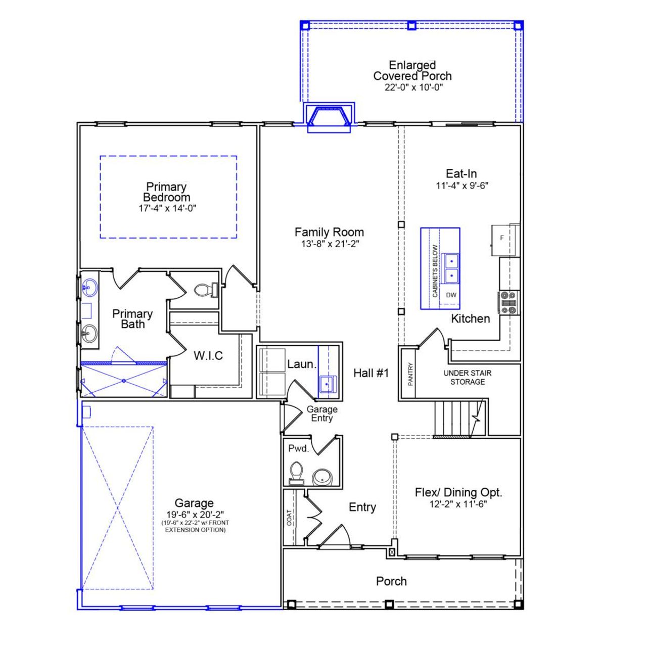 2D floor plan layout of this home in Bens Crossing, Woodruff, SC (Image 2).