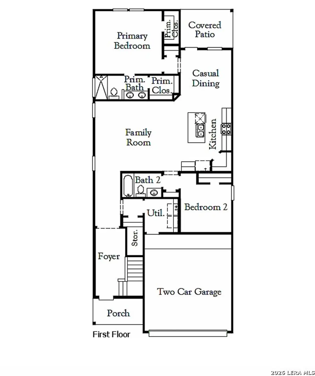 2D floor plan layout of this home in Garden Grove, San Antonio, TX (Image 2).