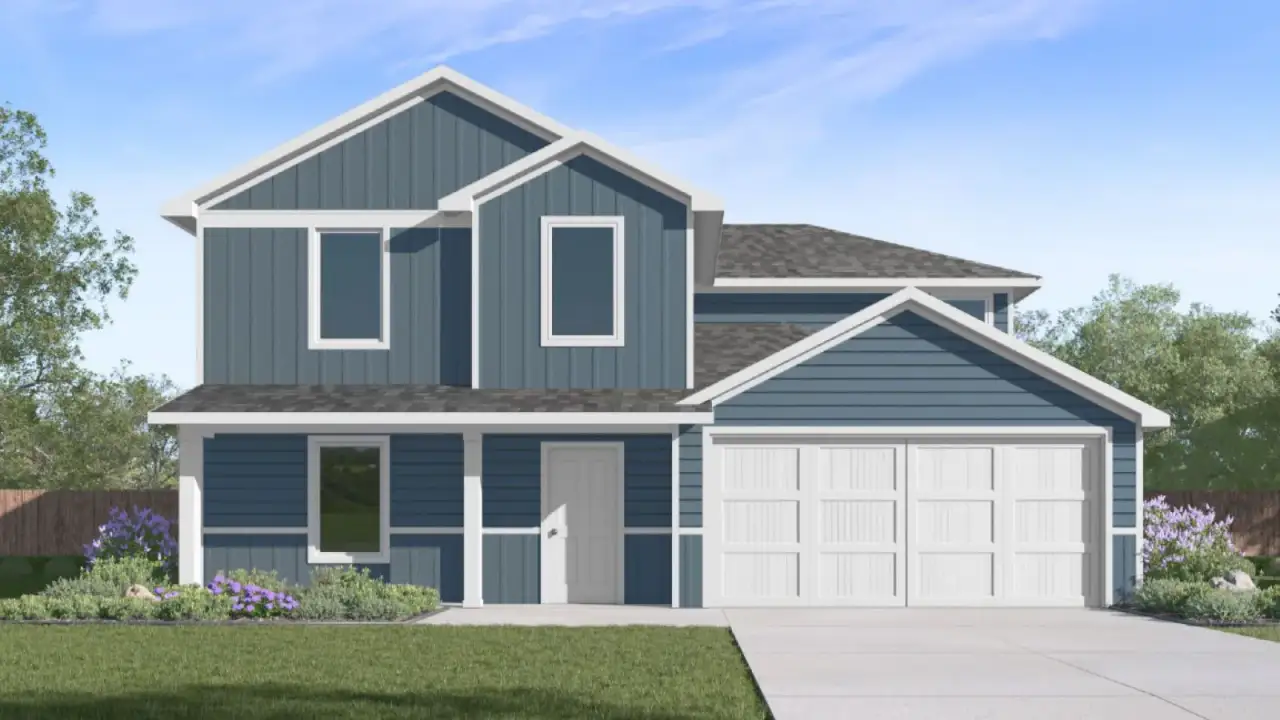 Representative exterior photo of a completed home built from the Cooper by D.R. Horton in Skybridge, Corpus Christi, TX (Image 2). Representative exterior photo of a completed home built from the Cooper by D.R. Horton in Skybridge, Corpus Christi, TX (Image 2).
