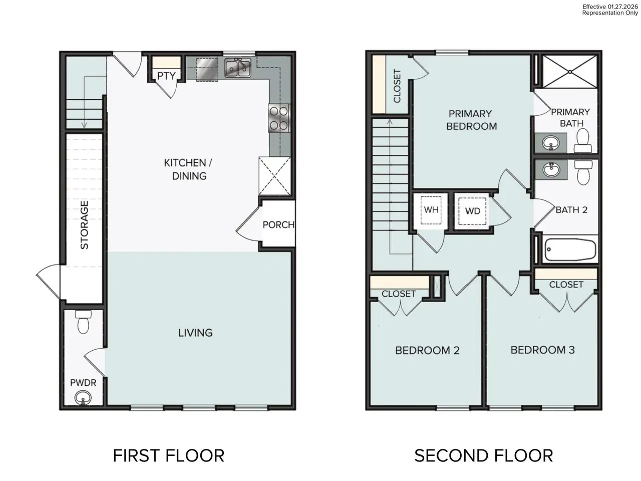 2D floor plan layout of this home in Harvest Ridge, Elgin, TX (Image 2). 2D floor plan layout of this home in Harvest Ridge, Elgin, TX (Image 2).